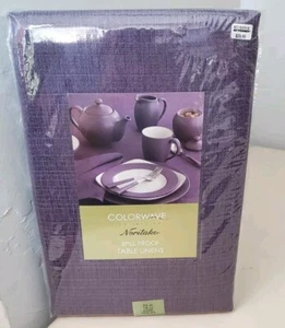Noritake Colorwave Round Tablecloth Spill Proof 70" PLUM Soft Polyester NEW - Picture 1 of 8