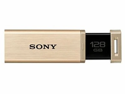Sony USB3.0 corresponding USB Memory 128GB Gold cap Les USM128GQX N Japan NEW - Image 1 of 4