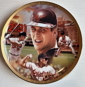 1995 Cal Ripken Jr Bradford Exchange Collector's Plate w/COA #1 Record Breakers - Picture 1 of 5