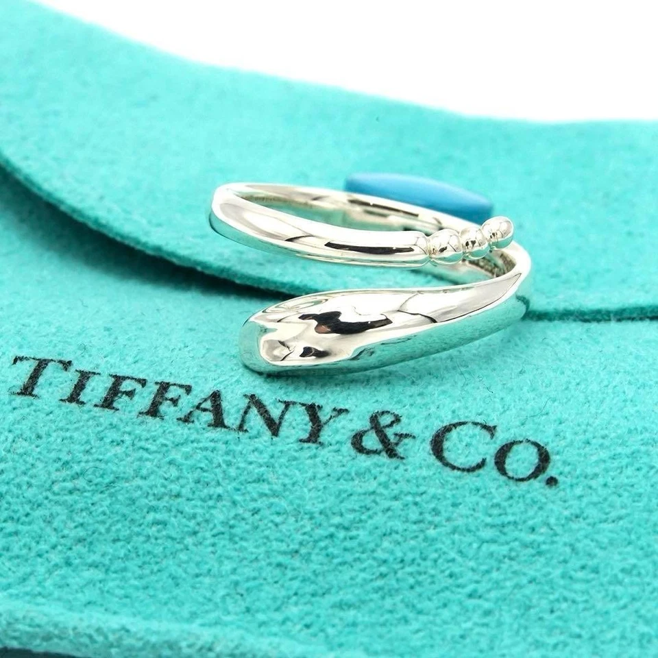 Old Tiffany 蛇形戒指,尺寸 9,纯银 — 第 1/4 张图片