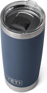 YETI Rambler Bicchiere 20 oz in acciaio inox isolato sottovuoto con coperchio MagSlider: Navy - Foto 1 di 5