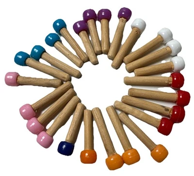 Винтажные колышки для игровой доски из дерева и бисера 25 штук - Изображение 1 из 4