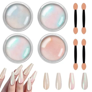 Chrom Nagelpulver Metallic Spiegeleffekt Pigment irisierend Aurora, Meerjungfrau... - Bild 1 von 7