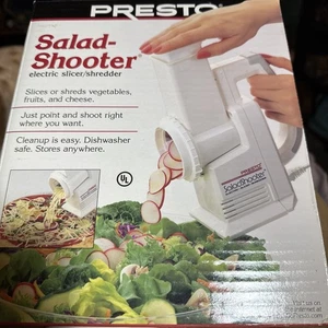 PRESTO SALAD SHOOTER #*02910 Vtg 1989 NEW IN BOX Electric Slicer Shredder NIB - Picture 1 of 14