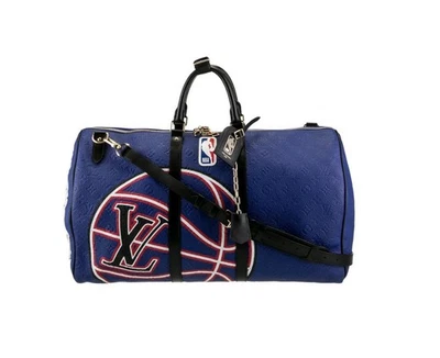 Louis Vuitton Keepall Bandolera 55 NBA LV Azul Baloncesto Fin de Semana Bolsa de Viaje Foto 1 de 4
