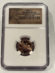 2009 Lincoln Professional Life Cent Penny NGC Certified MS65 First Day Ceremony - Picture 1 of 4