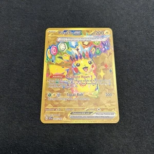 ⭐️Gold Metal Pikachu EX 247/191 Fan Art Card Collectible/Gift/Display⭐️ - Picture 1 of 2