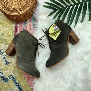 NUEVO Botines Toms Lunata de Gamuza Verde con Cordones 7 - Imagen 1 de 10