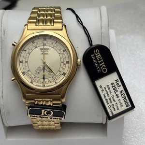 NOS Neo Vintage SEIKO Men's Quartz Watch 8M15-9009 37mm Alarm IQ - New Bat - Picture 1 of 8