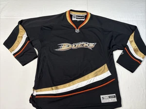 NHL Reebok Anaheim Ducks Hockey Jersey Black/Gold/White Size XLarge - Picture 1 of 16