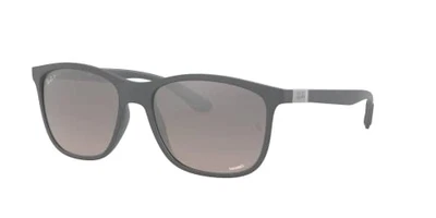 Occhiali da sole Ray-Ban 0RB4330CH CHROMANCE SAND GREY Japan taglia 56 taglia... - Immagine 1 di 4