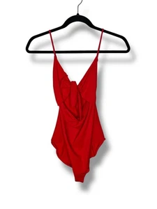 Aritzia Wilfred Red Cutout Tie Front One Piece Swimsuit Size Small - Bild 1 von 11