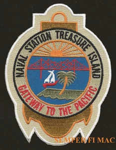 TREASURE ISLAND NS ESTACIÓN NAVAL DE EE. UU. PARCHE PIN UP ESCUELA DE INSTALACIONES AÉREAS DE LA MARINA DE EE. UU.* - Imagen 1 de 24