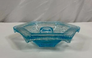 Vintage Candle Holder Light Blue Pagoda L E Smith - Picture 1 of 7