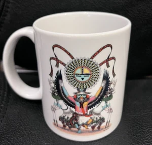 Tazza da tè caffè Kachina Hopi indiano mascherato aquila ballerini nativi americani 12 oz #1 - Foto 1 di 18
