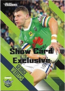 2021 Nrl Traders George Williams Raiders Show Card - Picture 1 of 3