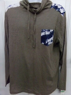 Camisa American Rag Para Hombres Talla Grande Manga Larga Taupe Capucha Cuello NUEVA  Foto 1 de 3