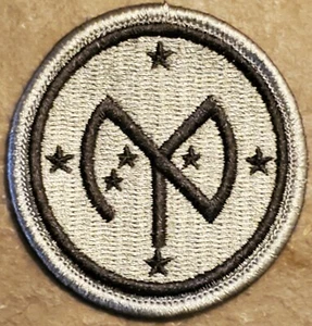 US ARMY 27th Infantry Division OD Subdued patch w/ hook & loop backing VTG ORG - Picture 1 of 2
