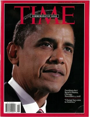 TIME MAGAZINE COMMEMORATIVE [CANADIAN] EDITION NOVEMBER 17, 2008 ~ BARACK OBAMA! - Image 1 of 4