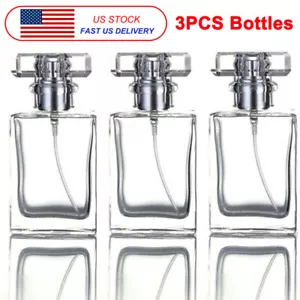 3PCS 30ML Glass Bottle Perfume Spray Cologne Refillable Travel Organizer Bottles - Picture 1 of 5