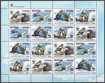 ¡NW0786! SOBREIMPRESIÓN ROSA 2019 GUINEA-BISSAU WWF AVES FAUNA #10930-33 SH MNH completo Foto 1 de 2