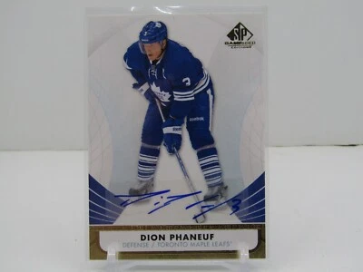 DION PHANEUF 2012-13 UD SP GAME USED SIGNATURE AUTOGRAPH AUTO! MAPLE LEAFS!! - Image 1 of 2