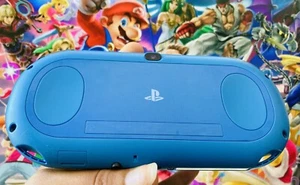 Blue Black Sony PlayStation PS Vita Slim PCH-2000 PSV Portable Console + Charger - Picture 1 of 2
