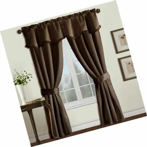 United Curtain Burlington Blackout Window Curtain Five Piece Panel Set, 52 by... - Picture 1 of 1