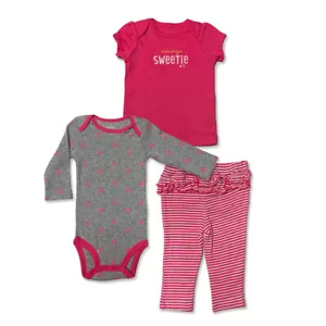 *Neu mit Etikett - Carter's Mommy's Sweetie Baby Mädchen 3-teiliges Set Größe Neugeborene, 3-6M, 6-9M - Bild 1 von 1