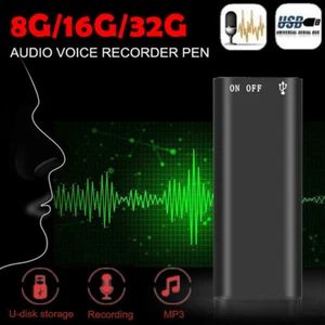 Mini grabadora de audio dispositivo de escucha de voz 96 horas 8/16/32 GB grabación de errores - Imagen 1 de 24