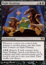 1x Night Dealings - Foil NM, English MTG Champions of Kamigawa