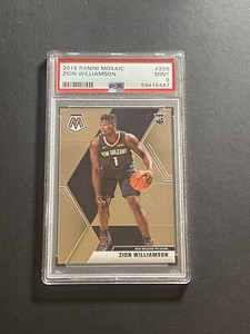 2019-20 Panini Mosaic Rookies Zion Williamson (Blue Jersey) PSA 9 MINT Rookie RC
