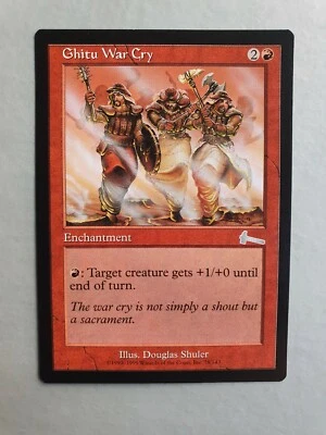 Ghitu War Cry, MTG Urza's Legacy (1999) Uncommon Red Enchantment VNM - Image 1 of 2