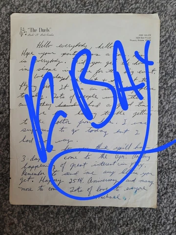 Alice Cooper/Mike Bruce Very Rare Handwritten Letter Circa 1968 Cover
