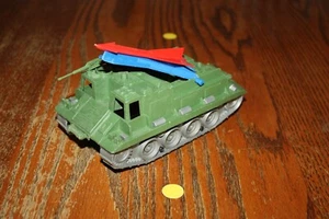 MPC Vintage Army Battlefront Missile-Firing Tank with Silver Tracks - Marx - Picture 1 of 11