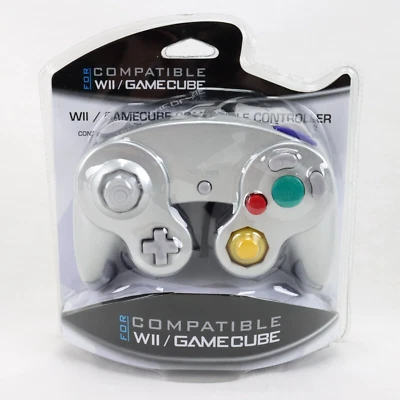 Platinum Silver Controller for Nintendo GameCube or Wii - New in Package - Image 1 of 4