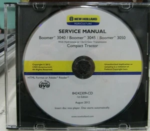 NEW HOLLAND BOOMER 3040/3045/3050 SERVICE MANUAL ON CD               84242309-CD - Picture 1 of 1