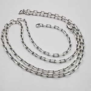 Collana catena vintage insolita in argento sterling 925, firmata bigiotteria - Foto 1 di 5