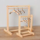 Clothes for Dolls Wooden Clothes Rack Scarf Holder Hangers Garment Organizer