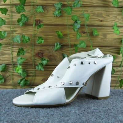 Topshop Nixie Studded Women Gladiator Sandal Shoes Size 40 Medium White Leather - Image 1 of 4