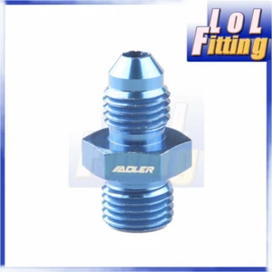 4AN AN4 AN-4 Male Flare To M12x1.25 Metric Straight Fitting Blue - Picture 1 of 5