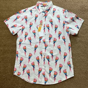 Cactus Man Mens Multicolor Slim Fit Short Sleeve Button Up Shirt Size Small NWT - Picture 1 of 8