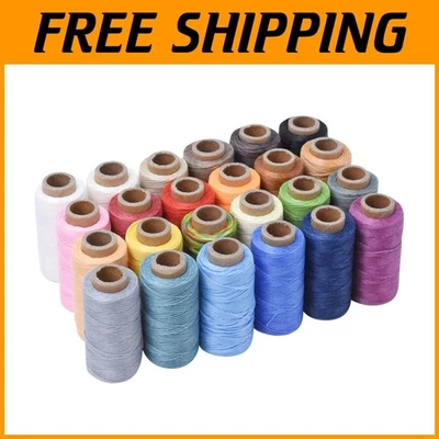 High-Strength Waxed Polyester Thread - 24 Colors, 55 Yards for All Projects - Image 1 of 4
