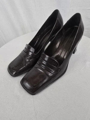 Enzo Angiolini Elegantes Mocasines de Cuero Marrón para Mujer Talla 9.5 Foto 1 de 4