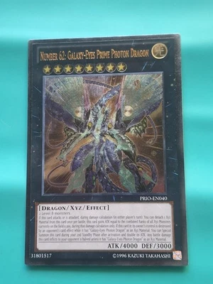 Yugioh - Numero 62: Drago Protonico Primo Occhi Galassia Ultimate Rare PRIO-EN040 MP - Immagine 1 di 2