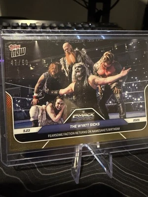 ULTRA RARE! The Wyatt Sicks Return Topps NOW WWE #53 GOLD PARALLEL 47/50 - Image 1 of 2