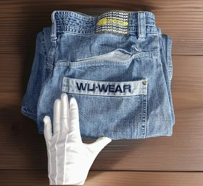 Jeans holgados vintage Wu Wear Wutang Clan para hombre 40x34 (REAL 38x31) hip hop Y2K Foto 1 de 4