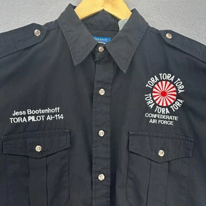Vintage Jess Bootenhoff Tora Tora Tora Pilotenhemd bestickt Konföderierte Luftwaffe - Bild 1 von 10