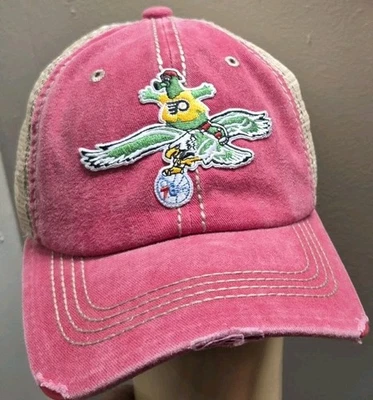 Philadelphia Phillies Flying Phanatic Hat Distressed Red & Khaki Mesh Go PHILLY - Image 1 of 4