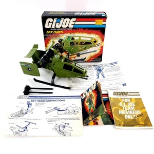 Veicolo aereo GI Joe Sky Hawk 1984 vintage completo al 100% con scatola e blueprint - Foto 1 di 20